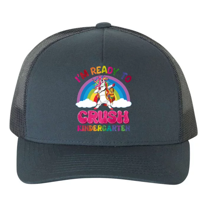 Ready To Crush Kindergarten Unicorn Teacher Or Student Gift Yupoong Adult 5-Panel Trucker Hat