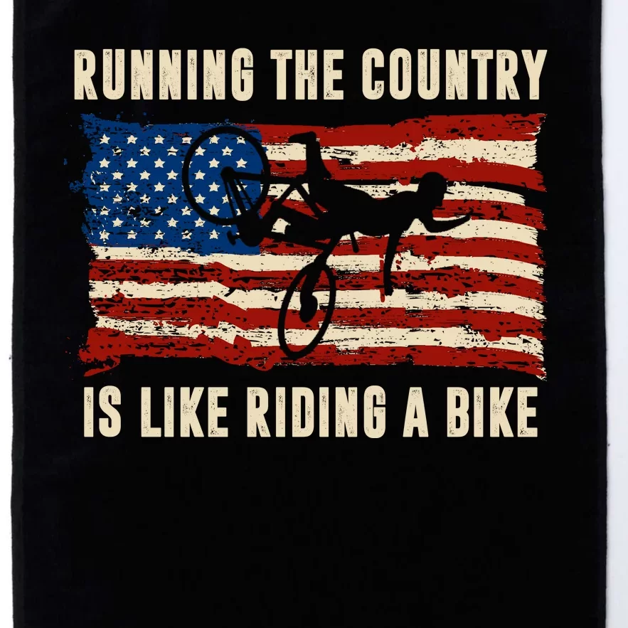 Running The Country Is Like Riding A Bike Platinum Collection Golf Towel