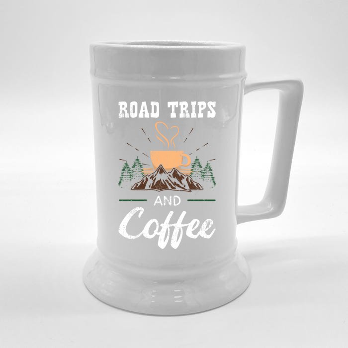 Road Trip Camping Vacation Summer Crew Travel Coffee Lover Great Gift Front & Back Beer Stein