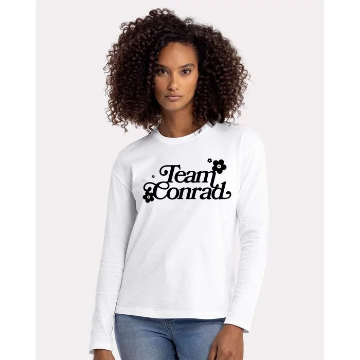 Retro Team Conrad Logo Womens Cotton Relaxed Long Sleeve T-Shirt