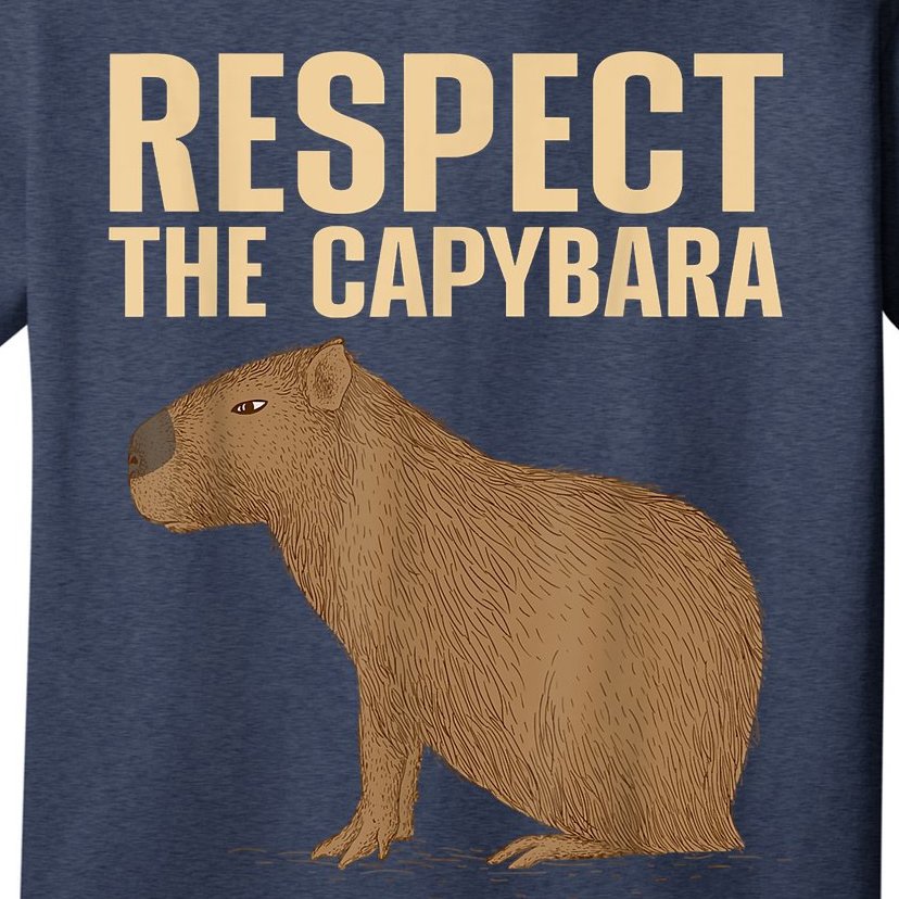 Respect The Capybara Funny Capybara Cavy Rodent Capybara Lover T-Shirt ...