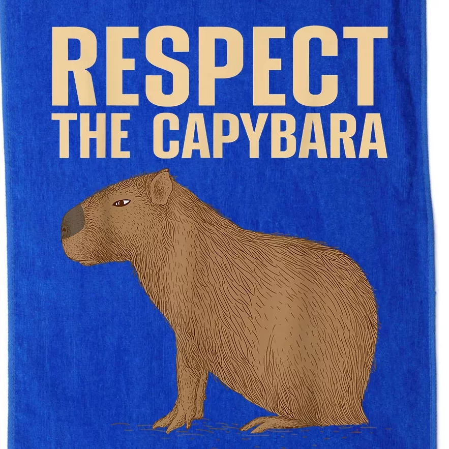 Respect The Capybara Funny Capybara Cavy Rodent Capybara Lover Platinum Collection Golf Towel