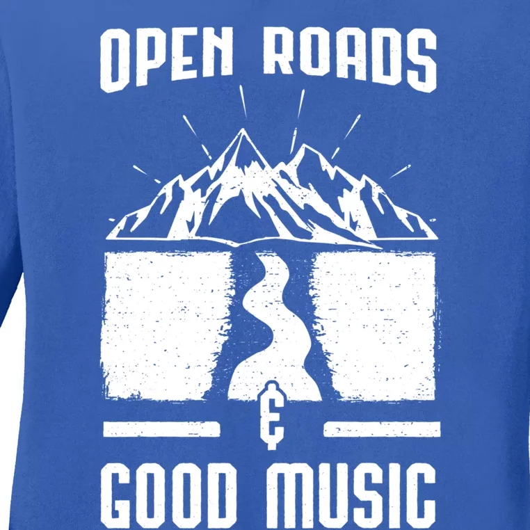 Road Trip Camping Vacation Summer Crew Travel Music Lover Gift Ladies Long Sleeve Shirt