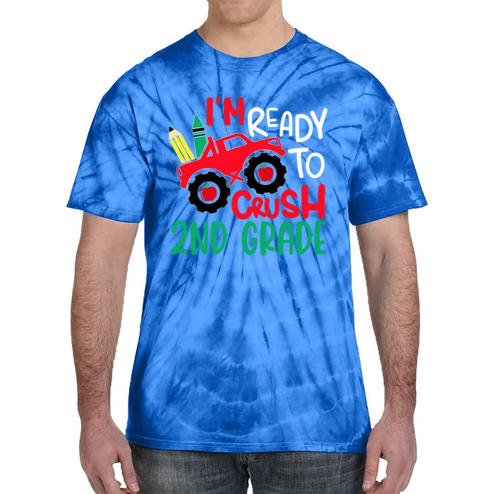 Ready To Crush First Grade 1st Day Of School Monster Truck Gift Tie-Dye T-Shirt