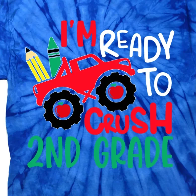 Ready To Crush First Grade 1st Day Of School Monster Truck Gift Tie-Dye T-Shirt