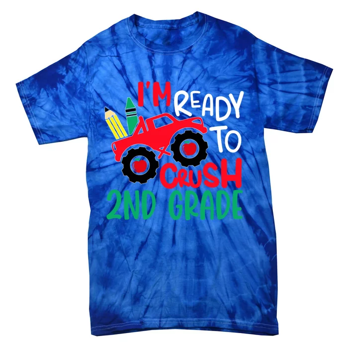 Ready To Crush First Grade 1st Day Of School Monster Truck Gift Tie-Dye T-Shirt