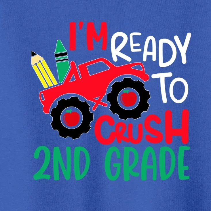 Ready To Crush First Grade 1st Day Of School Monster Truck Gift Toddler T-Shirt