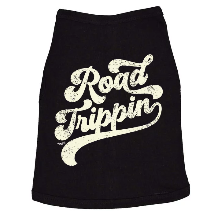 Road Trippin Cool Retro Vintage Road Trip Distressed Doggie Tank