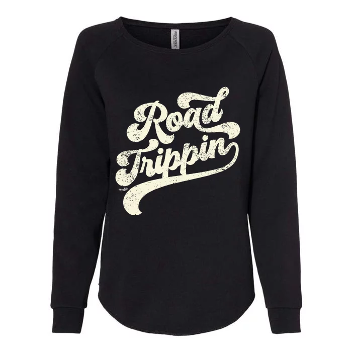 Road Trippin Cool Retro Vintage Road Trip Distressed Womens California Wash Sweatshirt