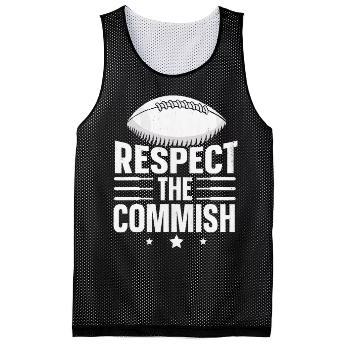 Respect The Commish Fantasy Football Commish Mesh Reversible Basketball Jersey Tank