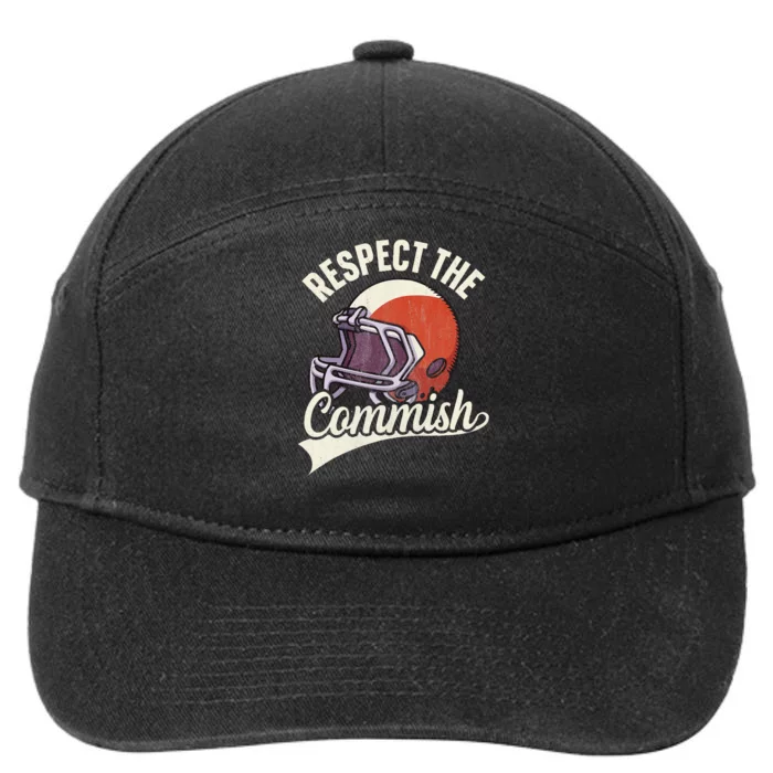 Respect The Commish Fantasy Football Commish 7-Panel Snapback Hat