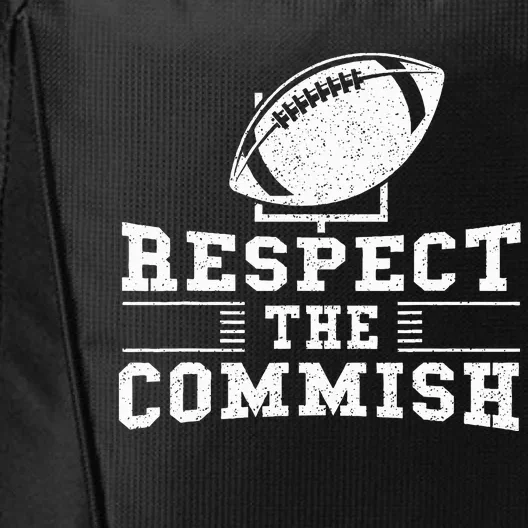 Respect The Commish Fantasy Football Game Day Gift City Backpack