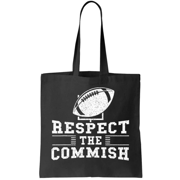 Respect The Commish Fantasy Football Game Day Gift Tote Bag