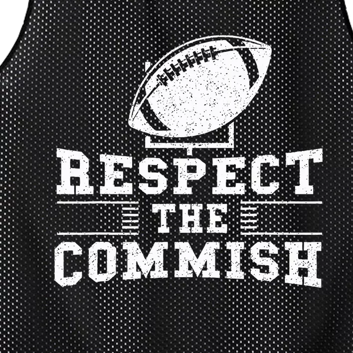 Respect The Commish Fantasy Football Game Day Gift Mesh Reversible Basketball Jersey Tank