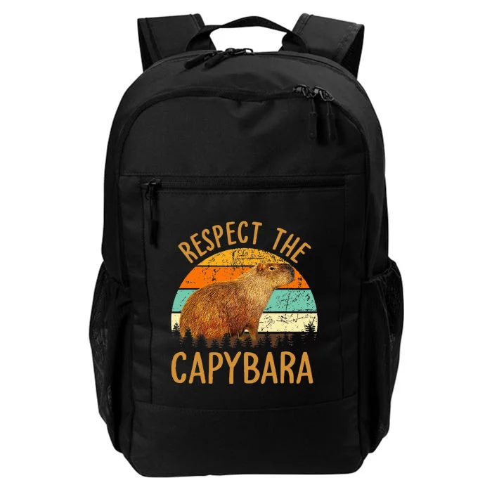 Respect The Capybara Animal Funny Capybara Lover Daily Commute Backpack