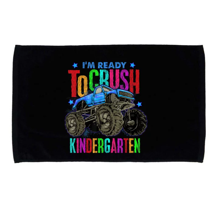 Ready To Crush Kindergarten Monster Truck Back To School Boy Microfiber Hand Towel