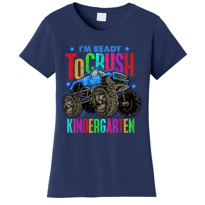 Ready To Crush Kindergarten Monster Truck Back To School Boy Women's T-Shirt