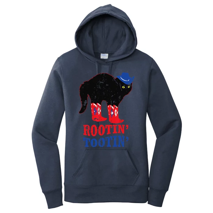 Rootin Tootin Cowboy Cat Funny Apparel Vintage Women's Pullover Hoodie