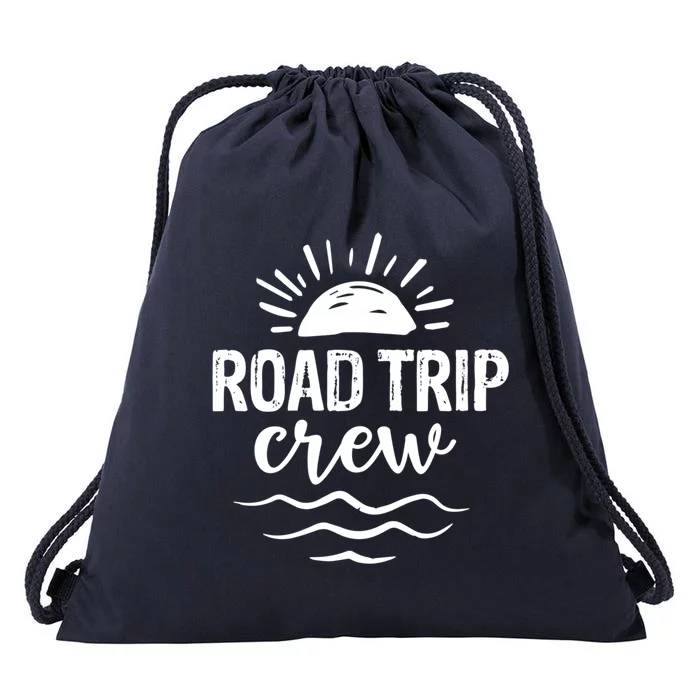 Road Trip Crew Awesome Summer Road Trip Vibes Perfect Spring Gift Drawstring Bag