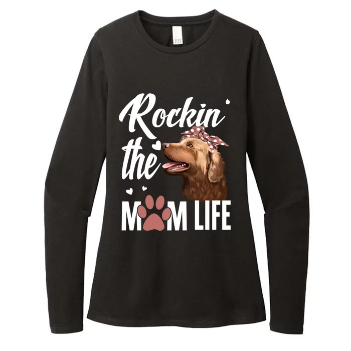 Rockin The Chesapeake Bay Retriever Mom Life Dog Lover Gift Womens CVC Long Sleeve Shirt