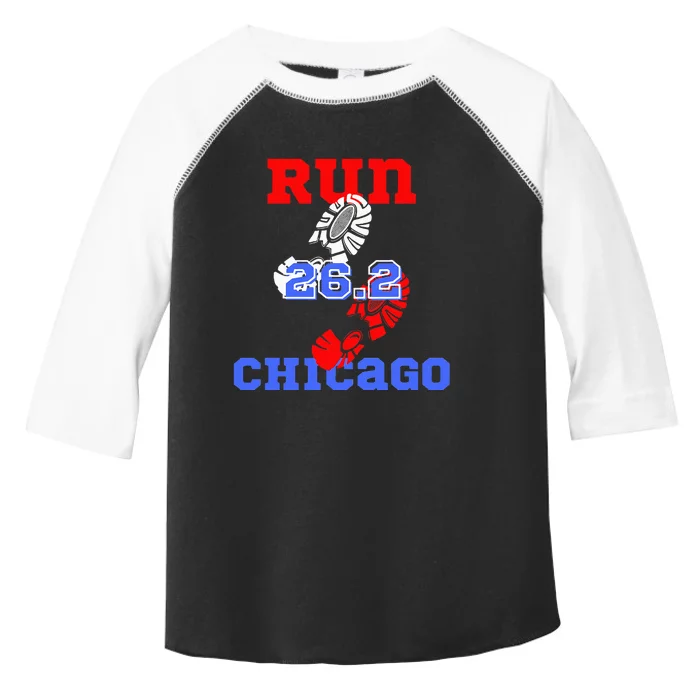 Run The Chicago 26.2 Miles Marathon Runner In Training Toddler Fine Jersey T-Shirt