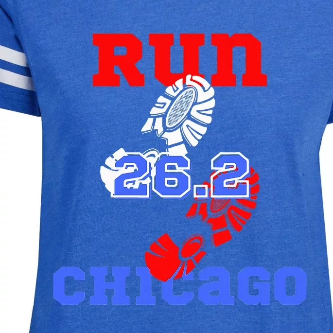 Run The Chicago 26.2 Miles Marathon Runner In Training Enza Ladies Jersey Football T-Shirt