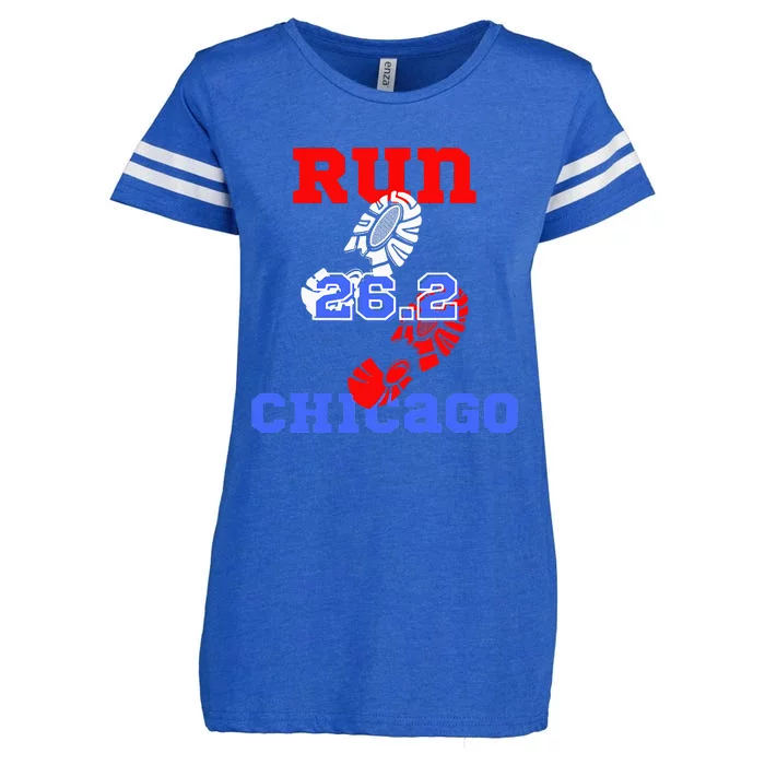 Run The Chicago 26.2 Miles Marathon Runner In Training Enza Ladies Jersey Football T-Shirt