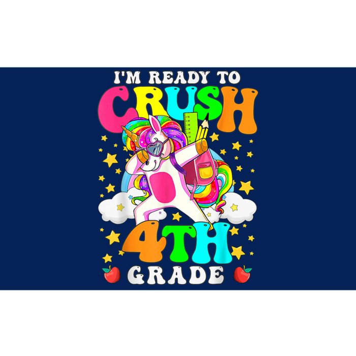 Ready To Crush 4th Grade Cute Unicorn Back To School Girl Bumper Sticker