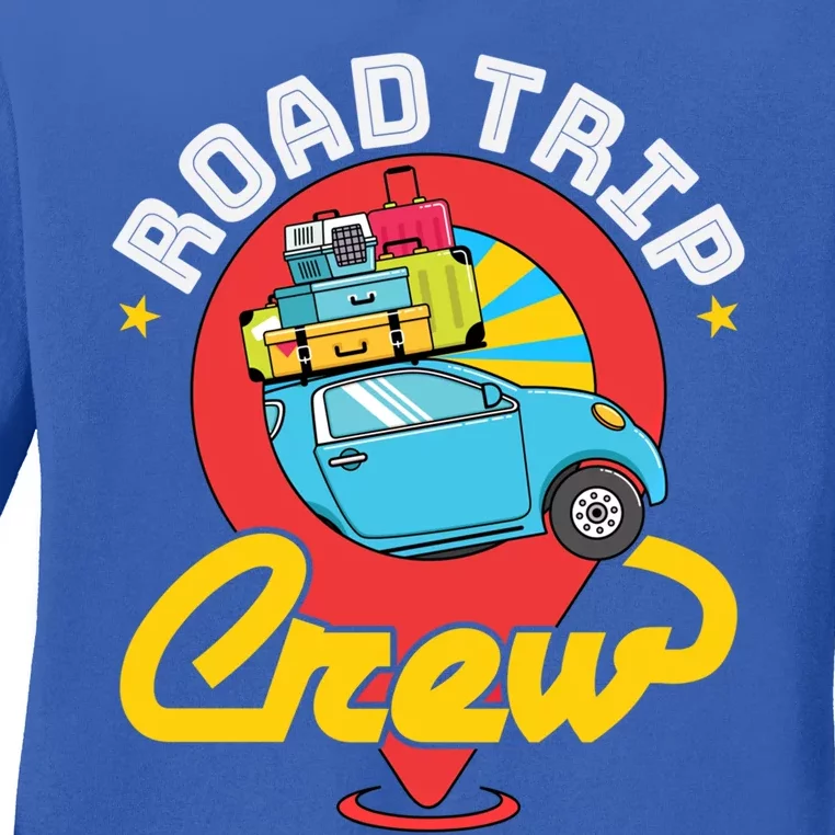 Road Trip Crew Family Vacation Matching Cool Trip Gift Ladies Long Sleeve Shirt