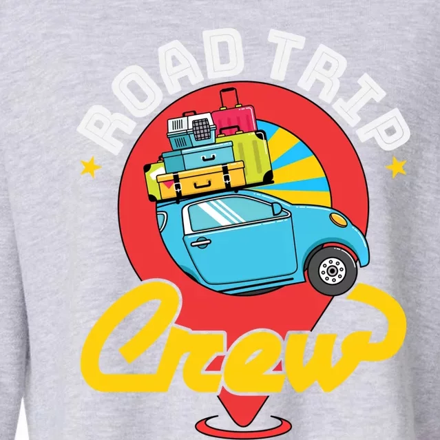 Road Trip Crew Family Vacation Matching Cool Trip Gift Cropped Pullover Crew