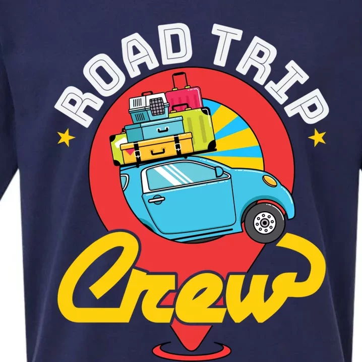 Road Trip Crew Family Vacation Matching Cool Trip Gift Sueded Cloud Jersey T-Shirt