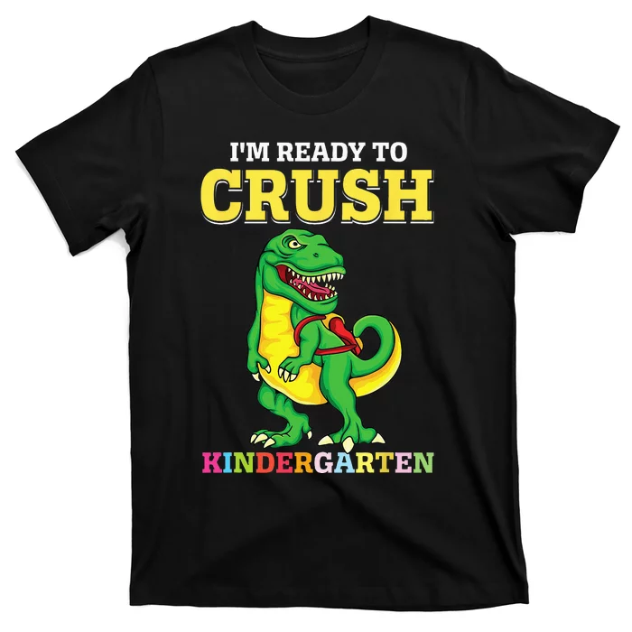 Ready To Crush Kindergarten 2036 Dinosaur Back To School T-Shirt