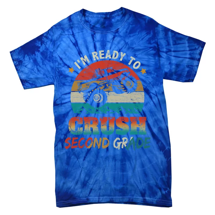 Ready To Crush Second Grade Back To School Monster Truck Boy Gift Tie-Dye T-Shirt