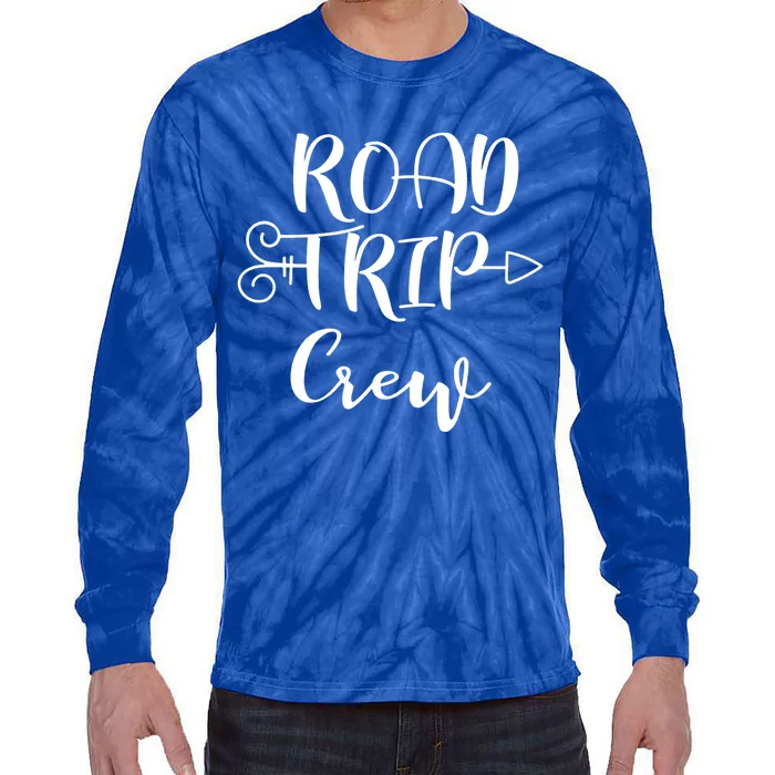 Road Trip Crew Family Vacation Traveling Gift Tie-Dye Long Sleeve Shirt