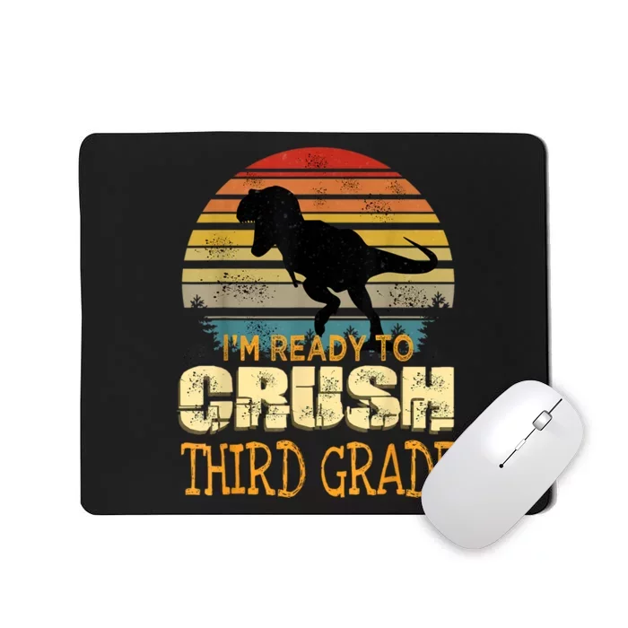 Ready To Crush Third 3rd Grade Dinosaur Back To School Boy Mousepad