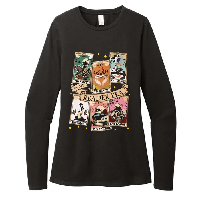 Reader Tarot Card Skeleton Reading Womens CVC Long Sleeve Shirt