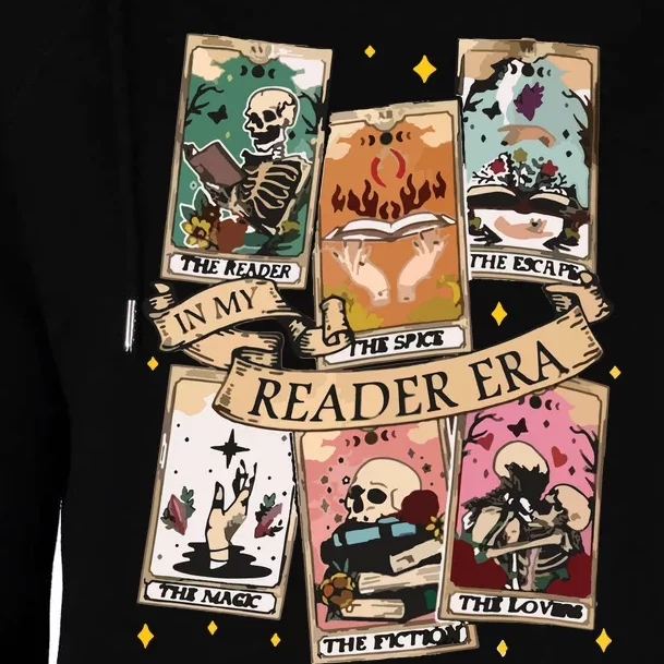 Reader Tarot Card Skeleton Reading Womens Funnel Neck Pullover Hood