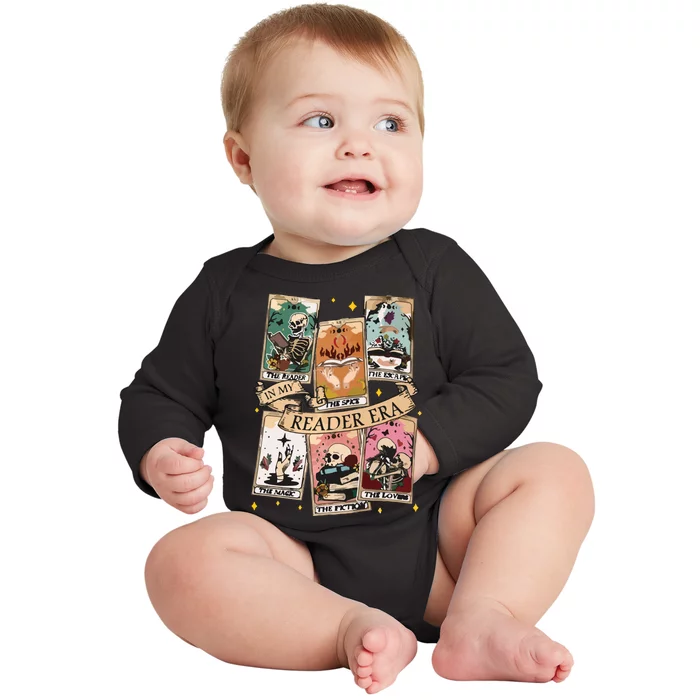 Reader Tarot Card Skeleton Reading Baby Long Sleeve Bodysuit