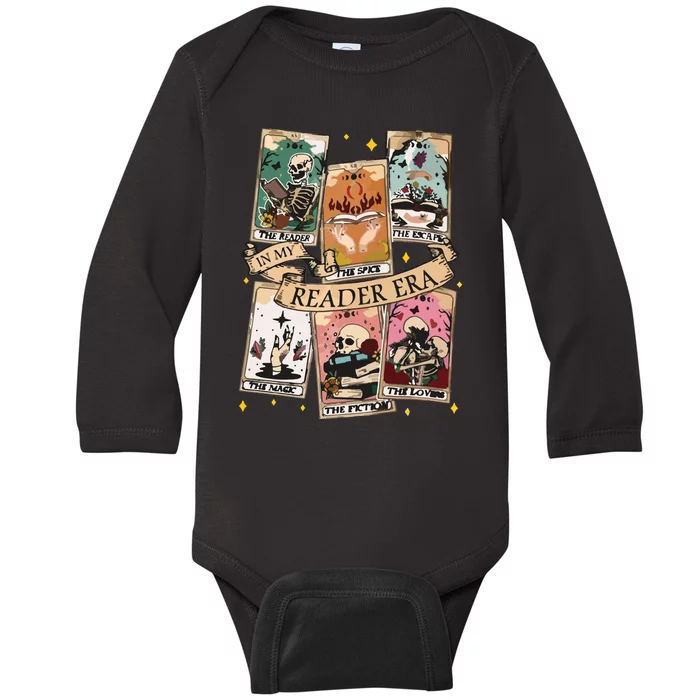 Reader Tarot Card Skeleton Reading Baby Long Sleeve Bodysuit