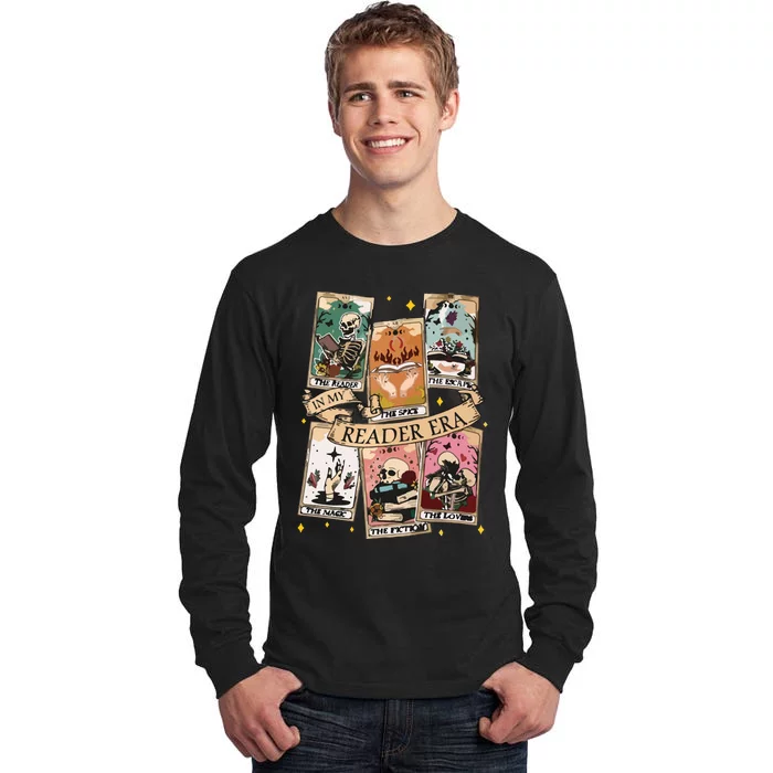 Reader Tarot Card Skeleton Reading Tall Long Sleeve T-Shirt