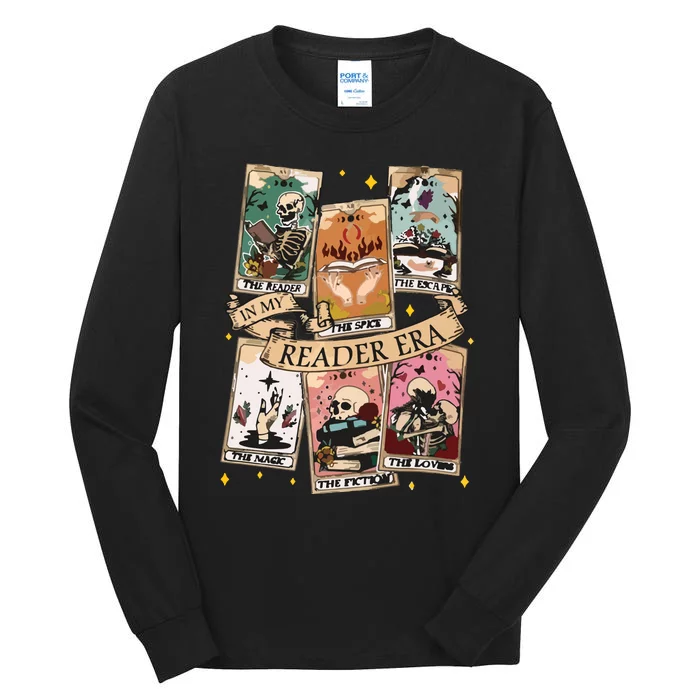 Reader Tarot Card Skeleton Reading Tall Long Sleeve T-Shirt