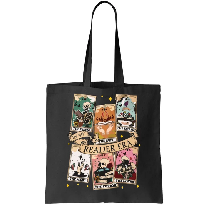 Reader Tarot Card Skeleton Reading Tote Bag