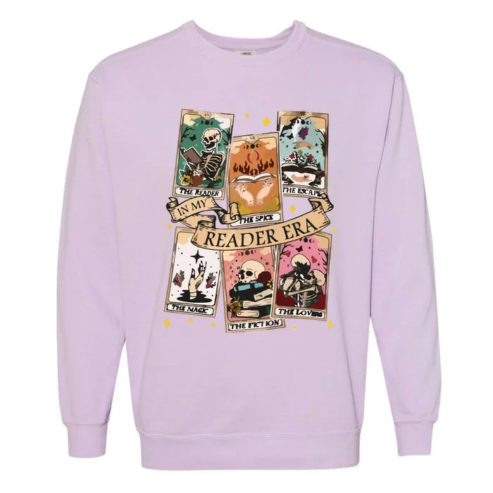 Reader Tarot Card Skeleton Reading Garment-Dyed Sweatshirt