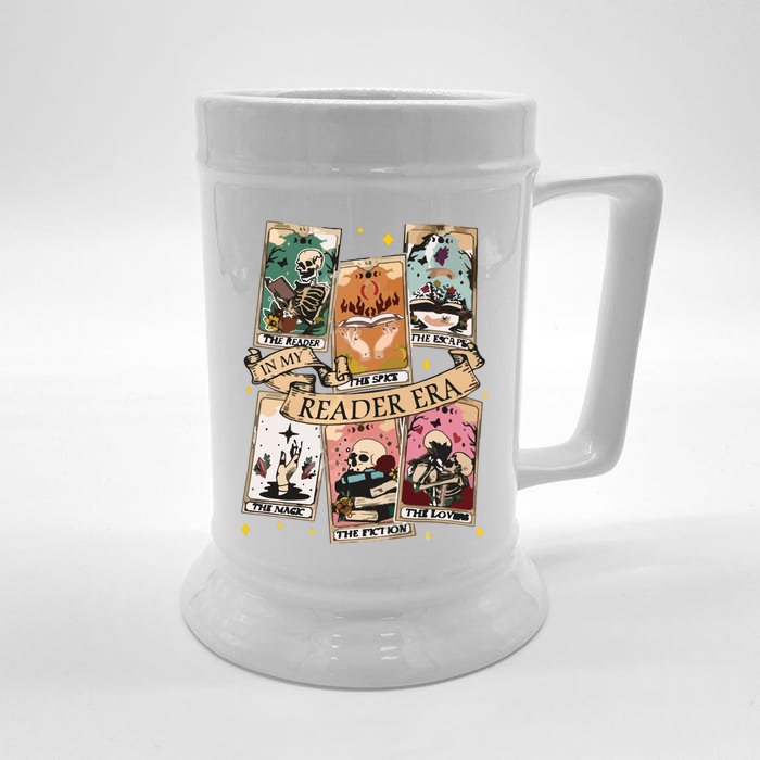 Reader Tarot Card Skeleton Reading Front & Back Beer Stein