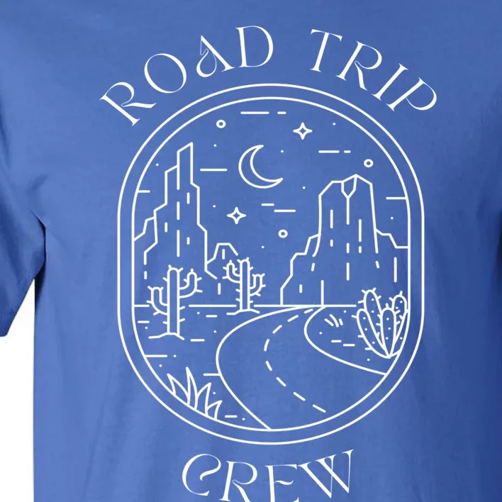 Road Trip Crew Funny Travel Family Matching Minimalistic Art Meaningful Gift Tall T-Shirt