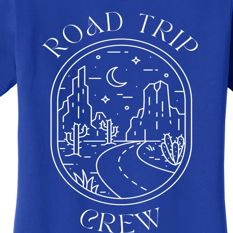 Road Trip Crew Funny Travel Family Matching Minimalistic Art Meaningful Gift Women's T-Shirt