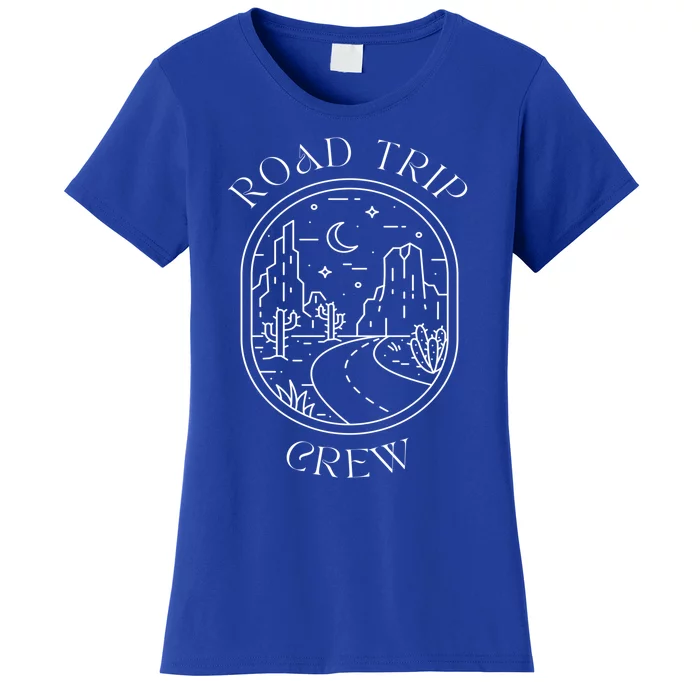 Road Trip Crew Funny Travel Family Matching Minimalistic Art Meaningful Gift Women's T-Shirt