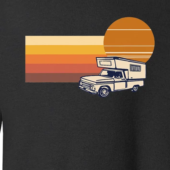 Retro Truck Camper Cabover Slidein Camper RV Truck Toddler Sweatshirt