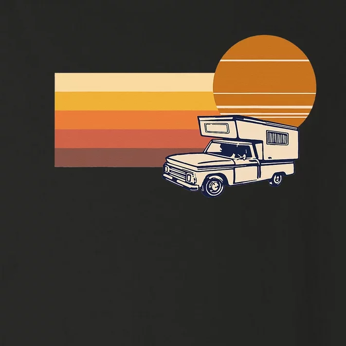 Retro Truck Camper Cabover Slidein Camper RV Truck Toddler Long Sleeve Shirt