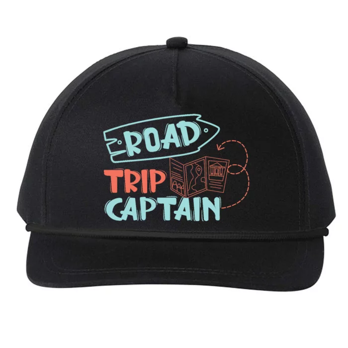 Road Trip Captain Traveler Vacation Explorer Adventure Gift Snapback Five-Panel Rope Hat